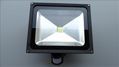 LED reflektor 50W s čidlem, IP65, 280x240mm - 